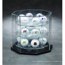 Counter Top Shopping Mall Custom 3-Layer Acrylic Hockey Ball And Baseball Game Ball Display Case